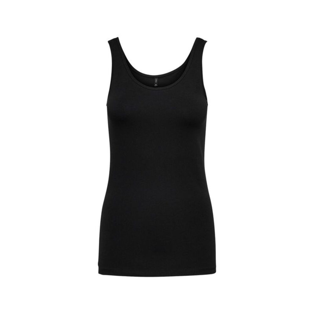 Only Black Cotton Tank Women's Tops
